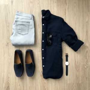 PLAIN DARK BLUE OUTFIT