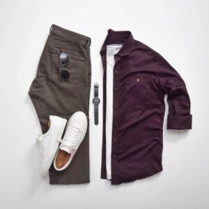 Maroon Double outfit